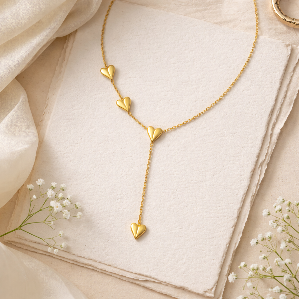 3D Heart Pendant Necklace