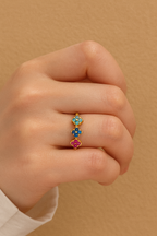 Colorful Clover Ring