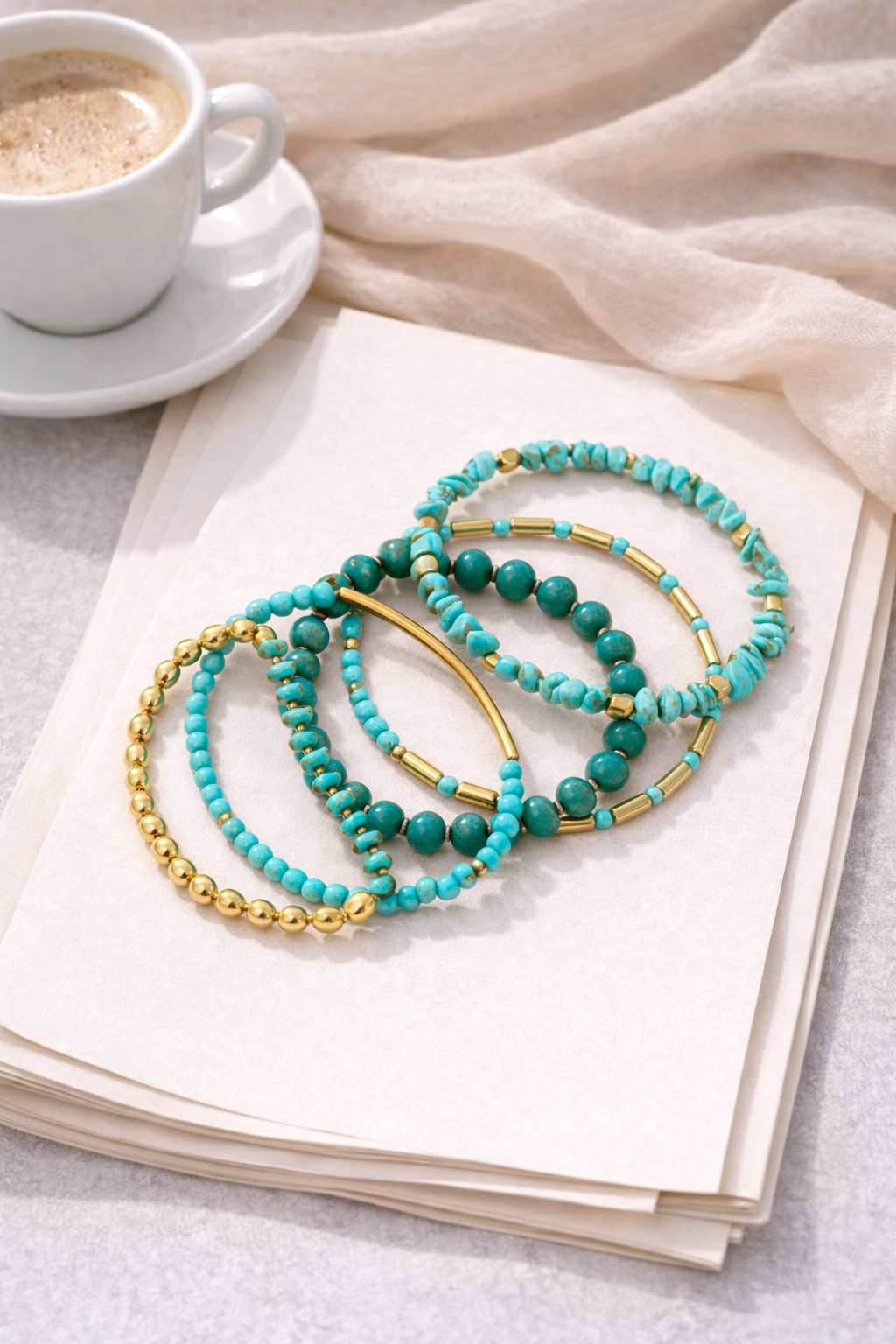 Boho Beaded Bangle Set