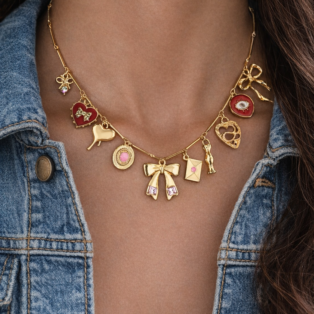 Bow Charms Necklace