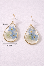 Resin Dried Flower Earrings