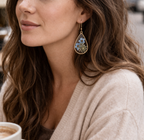 Resin Dried Flower Earrings