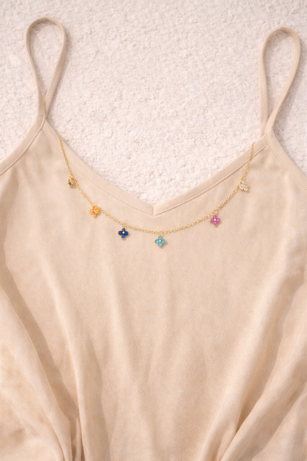 Colorful Clover Necklace