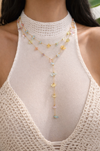 Colorful Glass Bead Layered Necklace