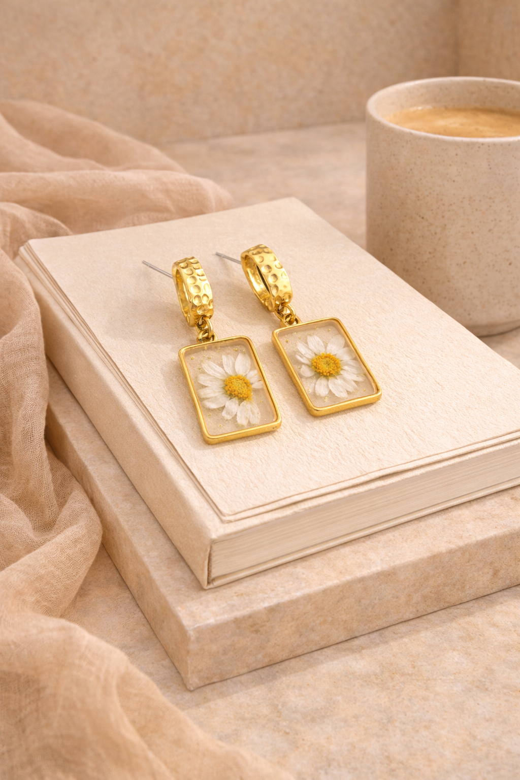 Dried Flower Resin Earrings