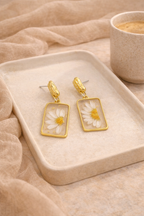 Dried Flower Resin Earrings