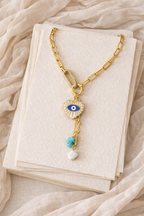 Evil Eye Heart Pendant Necklace