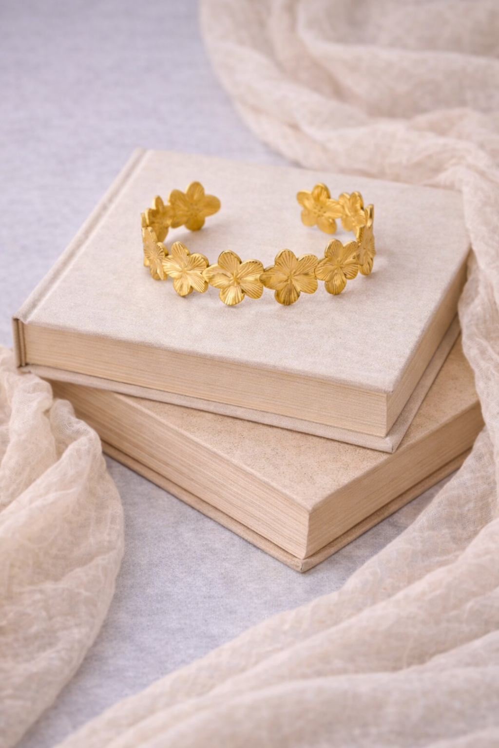 Flower Cuff Bangle