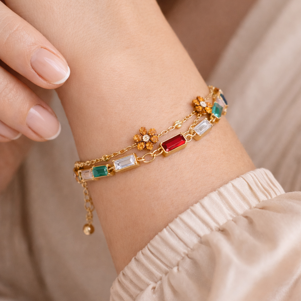 Flower Bead Bracelet
