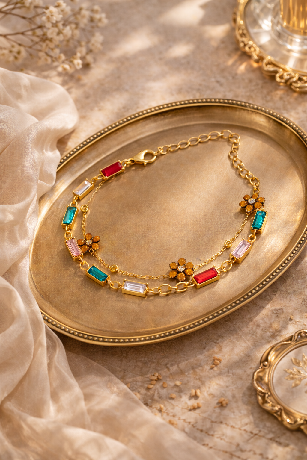 Flower Bead Bracelet