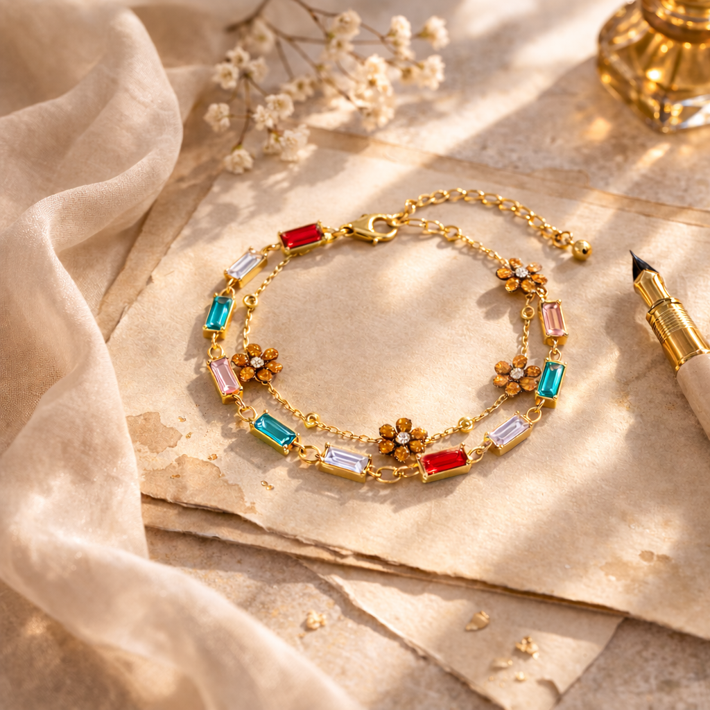 Flower Bead Bracelet