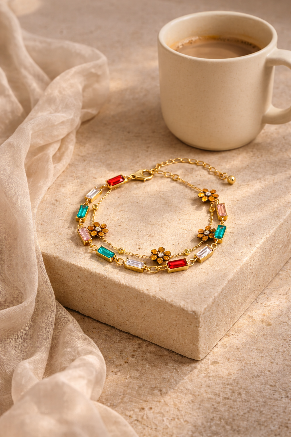 Flower Bead Bracelet