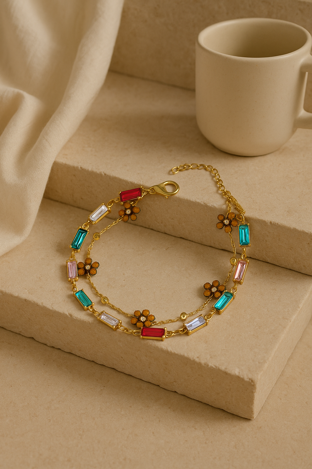 Flower Bead Bracelet
