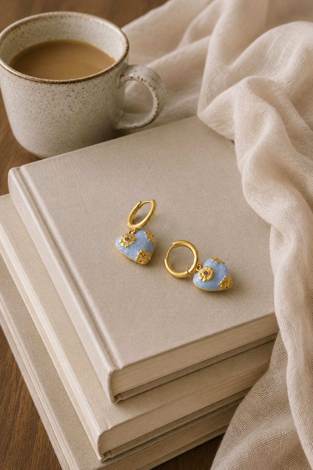 Heart Flower Earrings