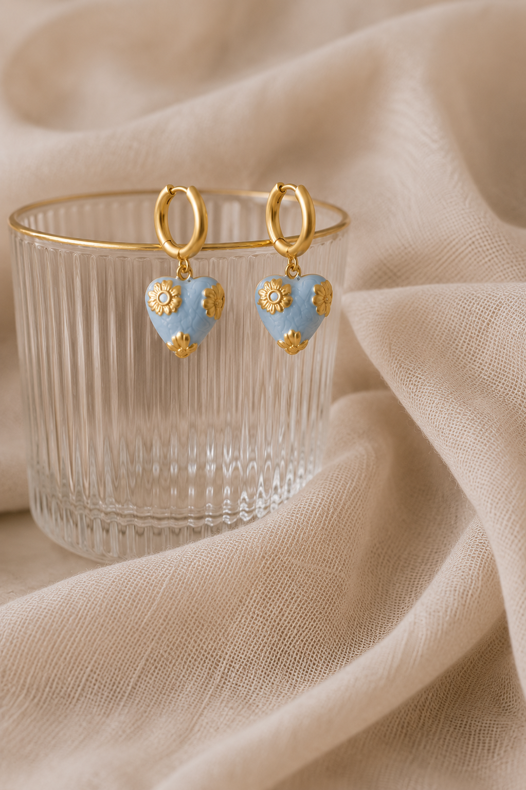 Heart Flower Earrings
