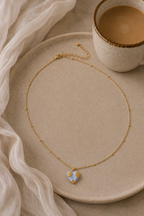 Heart Flower Pendant Necklace