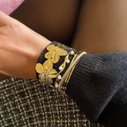 Gold Plated Pearl Bangle