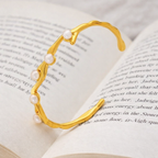 Gold Plated Pearl Bangle