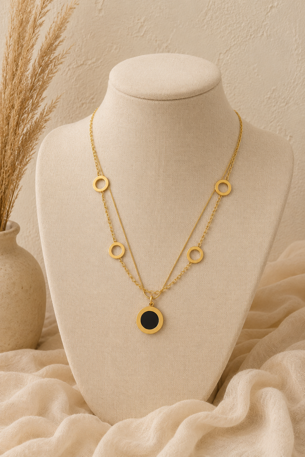 Link Layered Charms Necklace