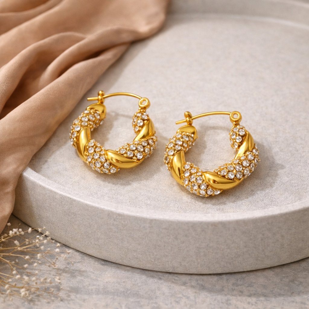 Liora Twisted Knot Hoops