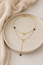 Minimalist Layered Charms Necklace