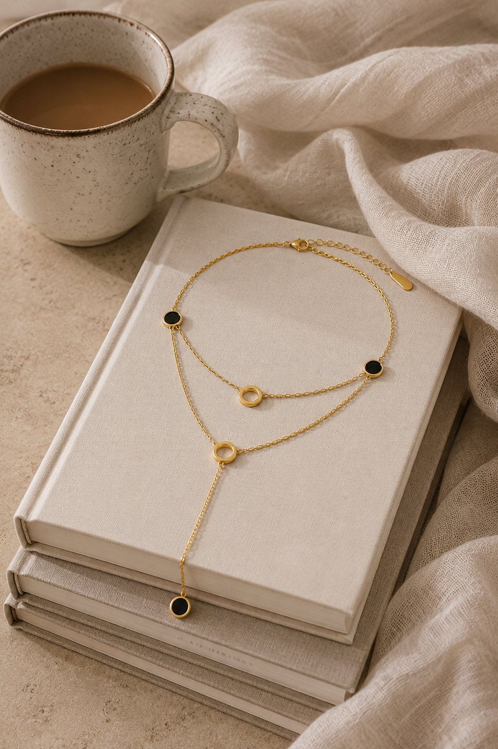 Minimalist Layered Charms Necklace