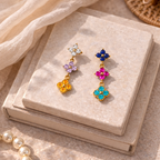 Colorful Clover Earrings