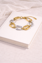 Dual Tone Chain Bracelet