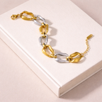 Dual Tone Chain Bracelet