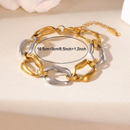 Dual Tone Chain Bracelet