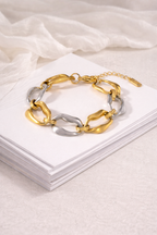 Dual Tone Chain Bracelet