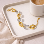 Dual Tone Chain Bracelet