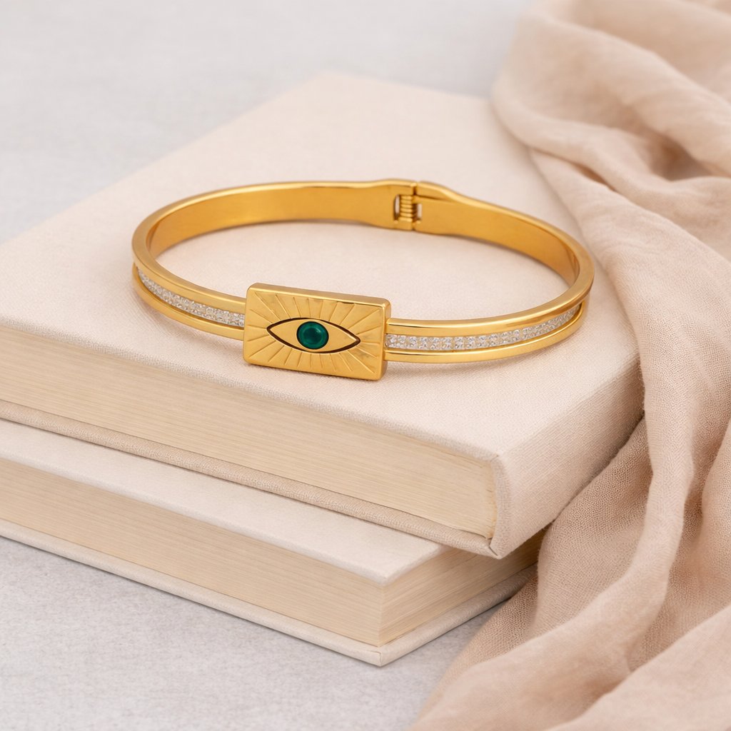 Evil Eye Emrald Bangle