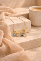 Hamsa Evil Eye Charms Necklace