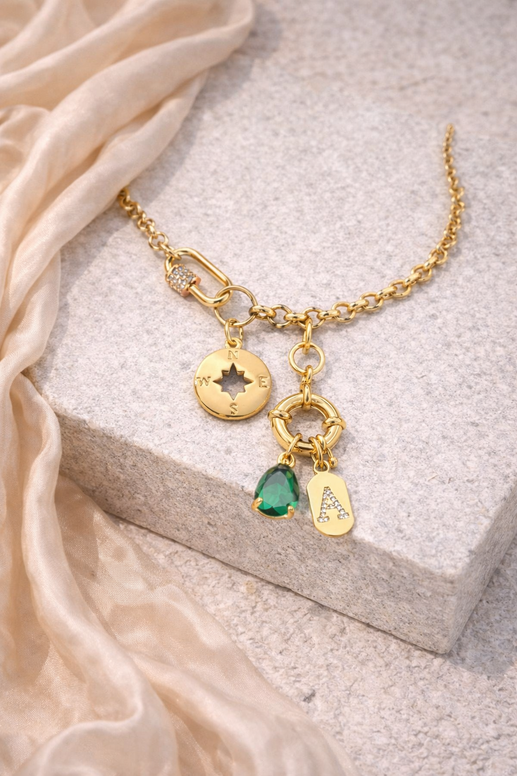 Initial Charms Necklace