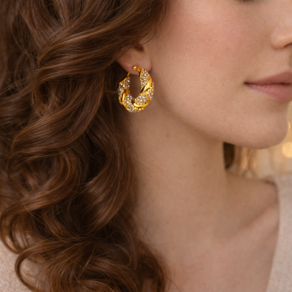 Liora Twisted Knot Hoops