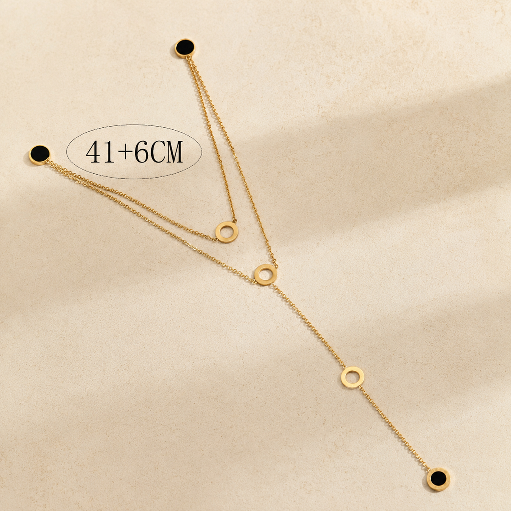 Minimalist Layered Charms Necklace
