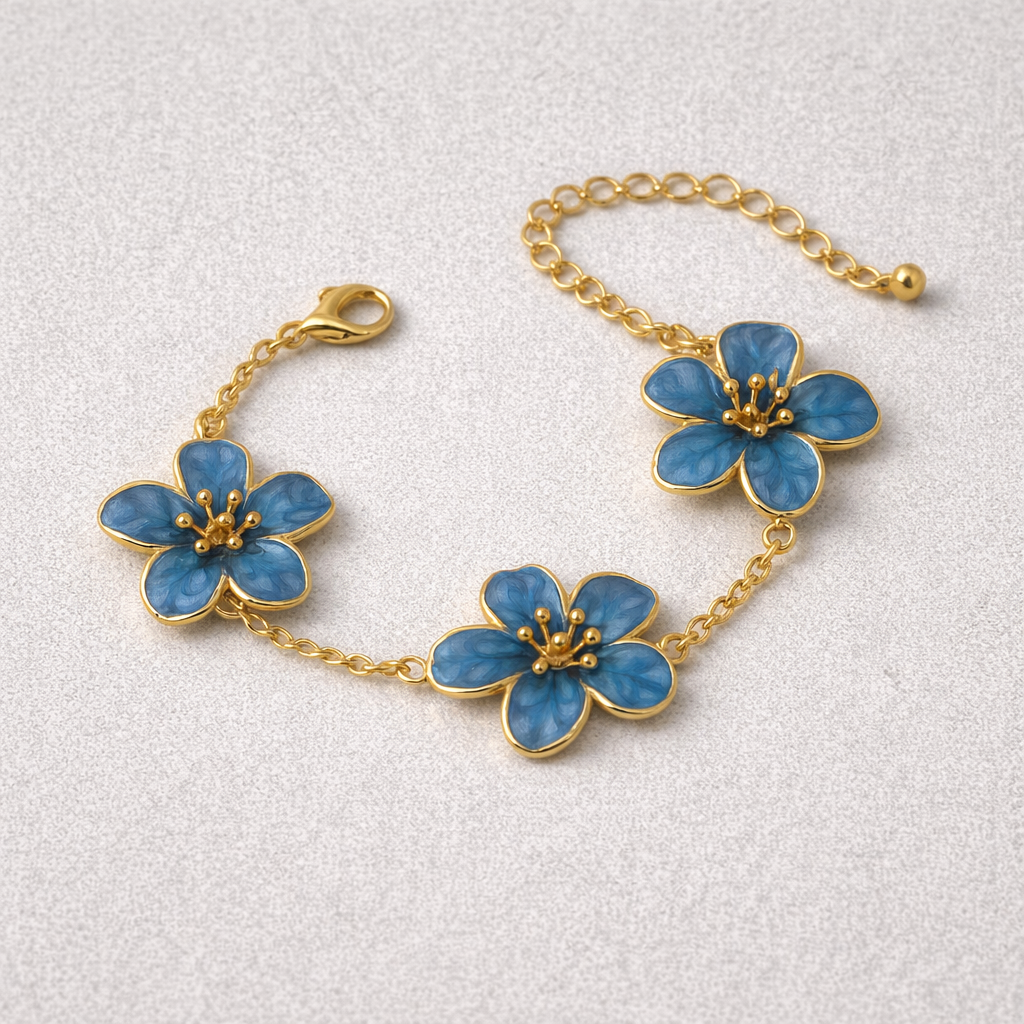 Ombre Floral Charms Bracelet