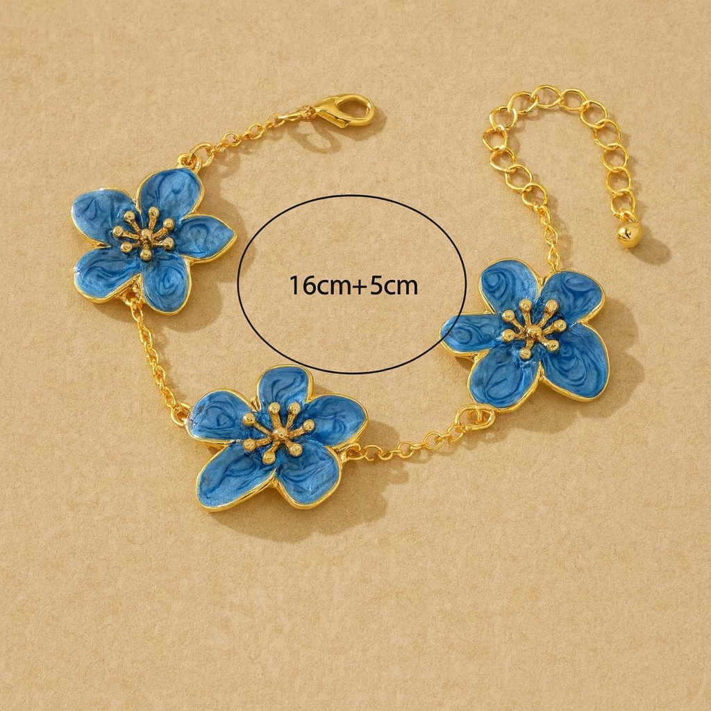 Ombre Floral Charms Bracelet