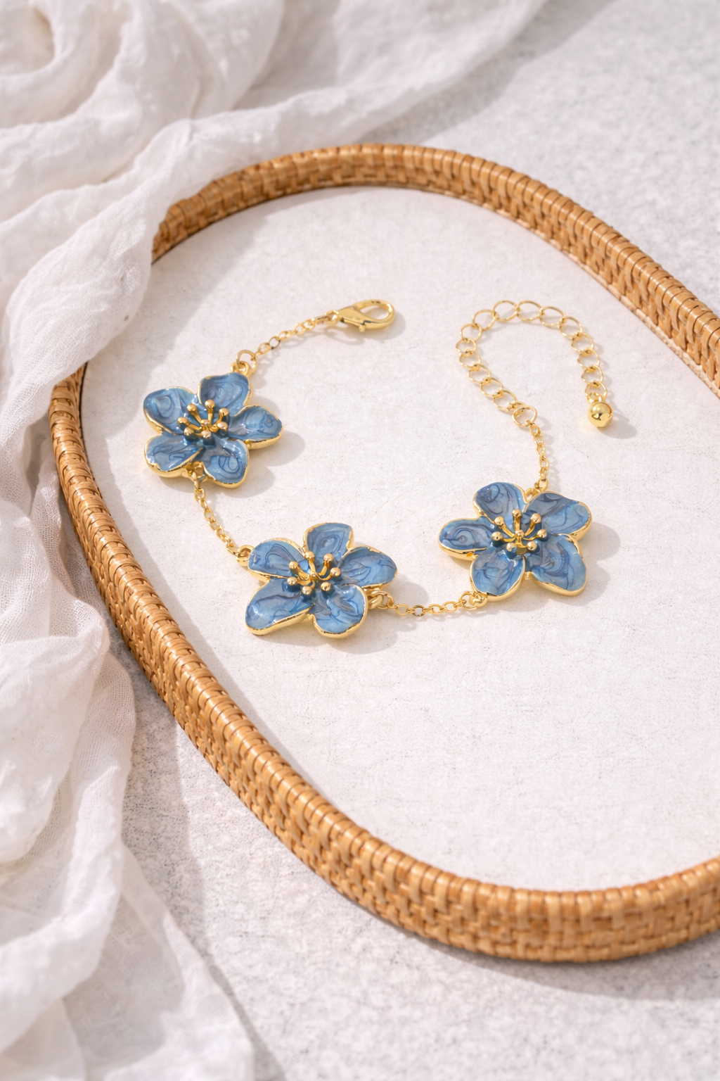 Ombre Floral Charms Bracelet
