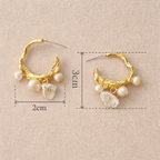Rasha Pearl Hoops