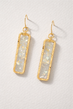 Resin Dried Flower Earrings