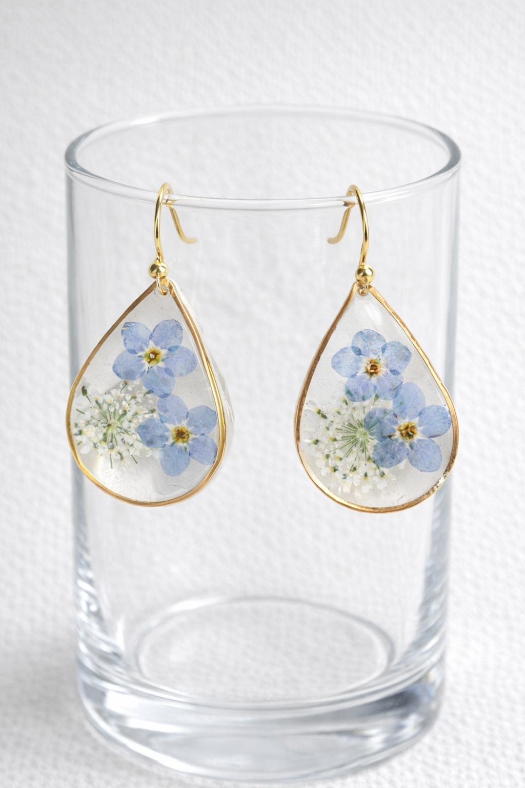 Resin Dried Flower Earrings