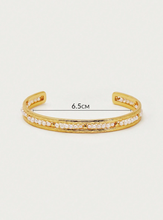 Rosa Pearl Cuff Bangle