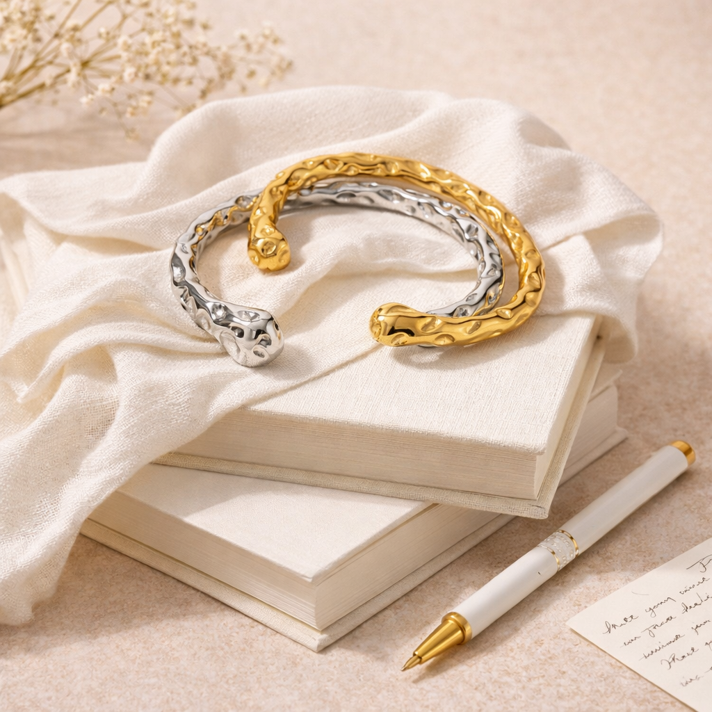 Textured Cuff Bangle