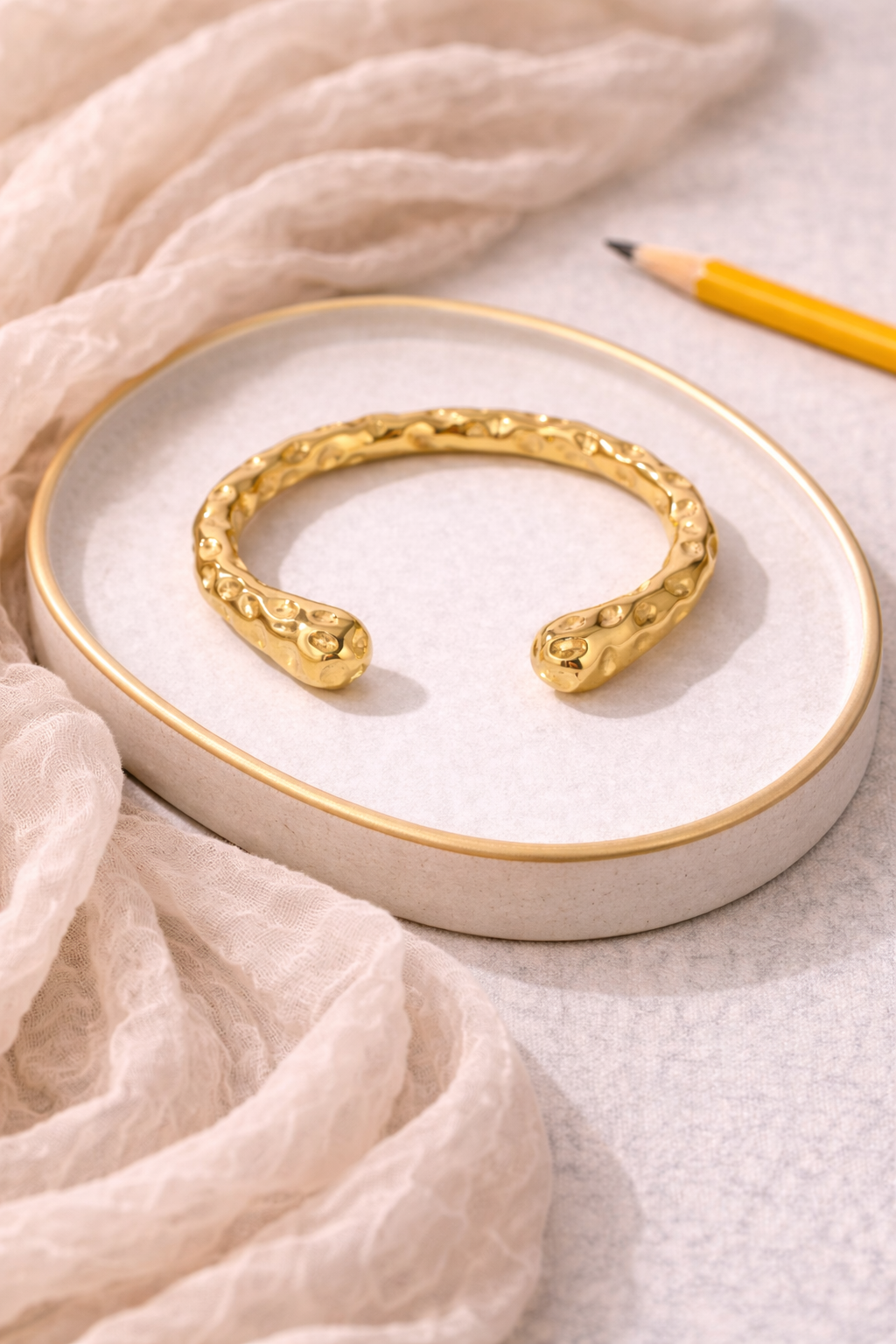 Textured Cuff Bangle