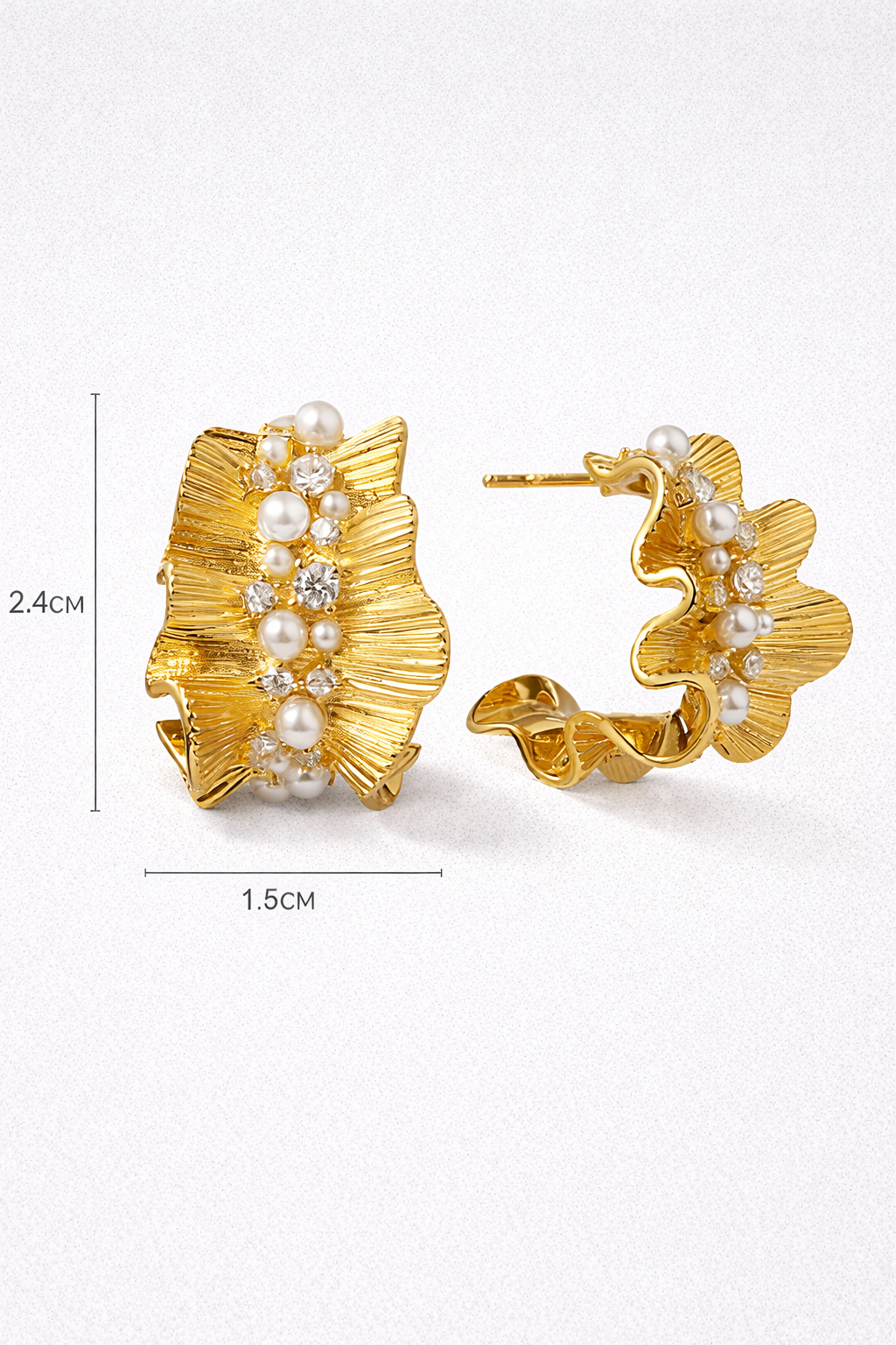 Zoro Pearl Cuff Hoops
