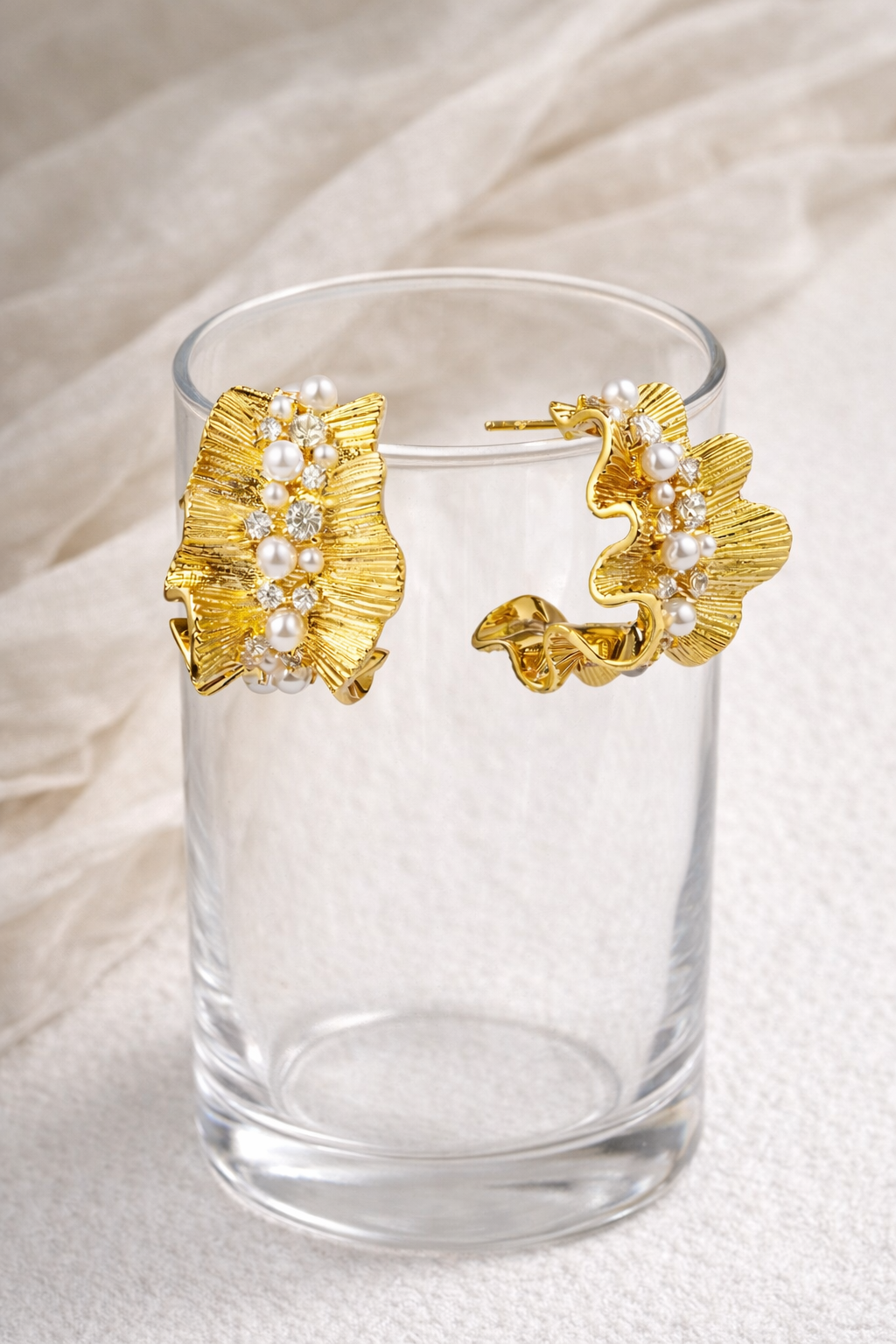 Zoro Pearl Cuff Hoops